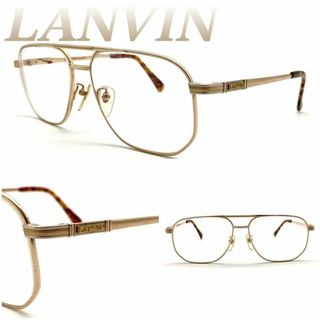 ランバン(LANVIN)のランバン 眼鏡 メガネ 度付き シルバー×ブラウン 60425(サングラス/メガネ)