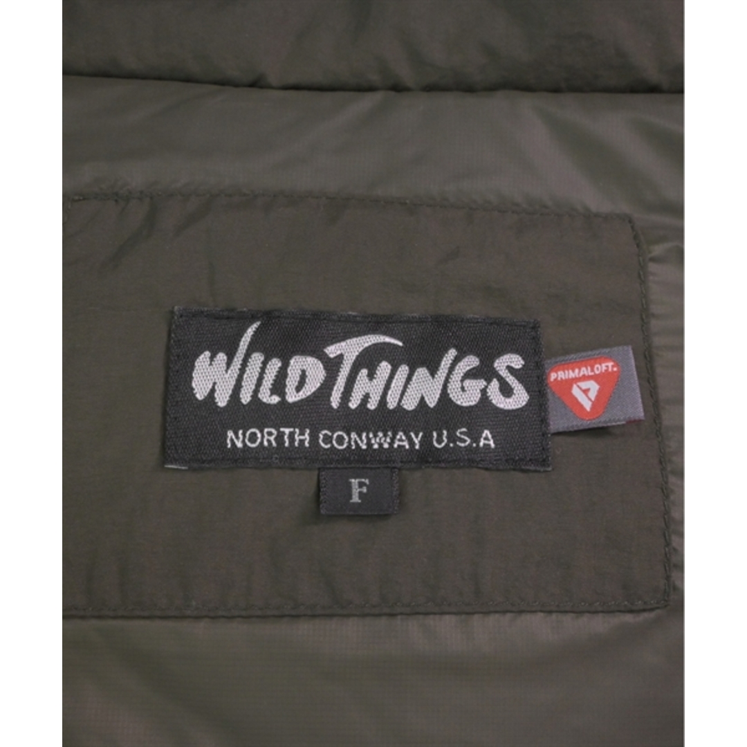 WILDTHINGS(ワイルドシングス)のWILD THINGS ダウンジャケット/ダウンベスト F カーキ 【古着】【中古】 レディースのジャケット/アウター(ダウンジャケット)の商品写真