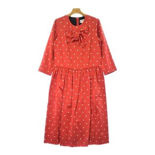 コムデギャルソンガール(COMME des GARCONS GIRL)のCOMME des GARCONS GIRL ワンピース M 赤x白(ドット) 【古着】【中古】(ひざ丈ワンピース)