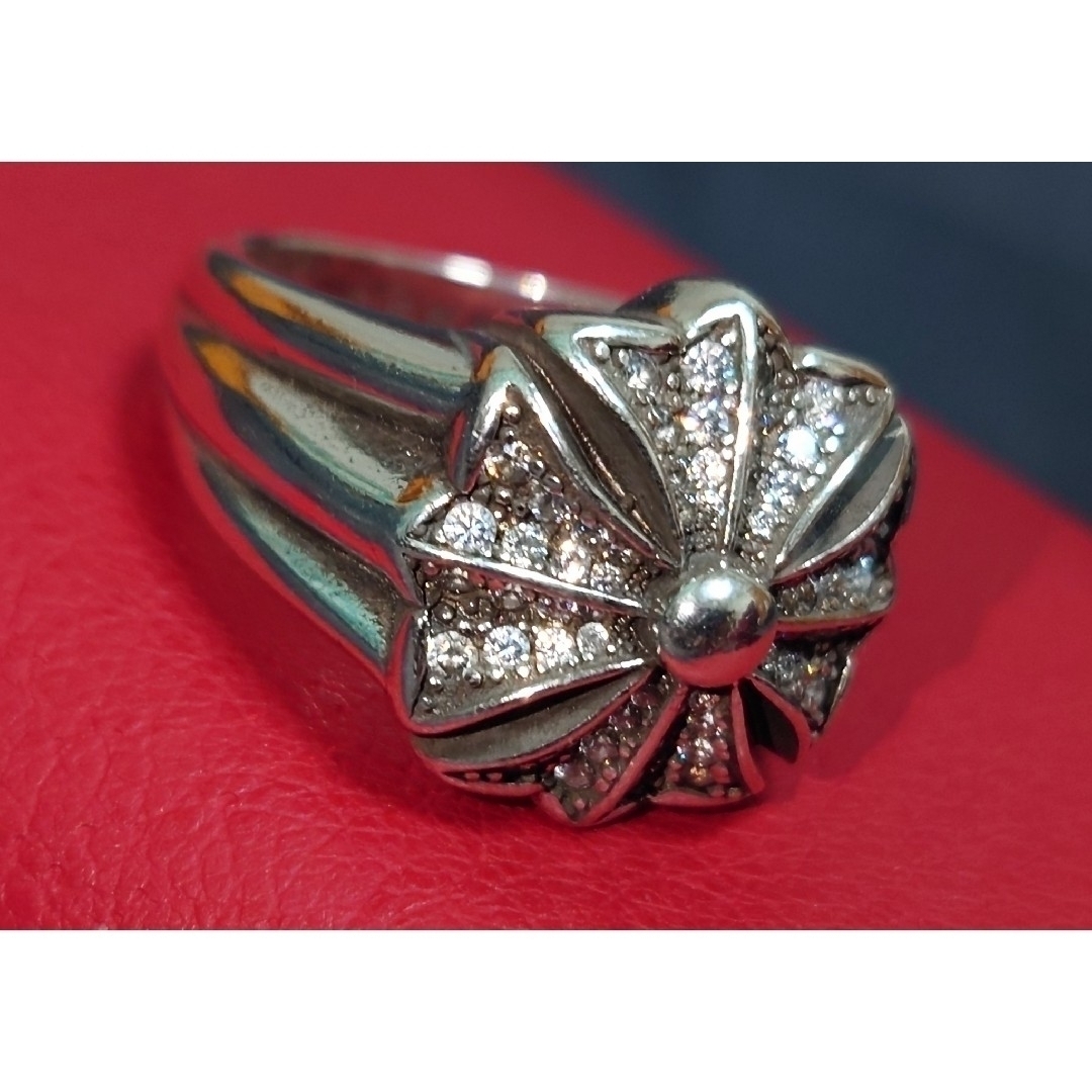 シルバー  クロス  リング パヴェ メンズのアクセサリー(リング(指輪))の商品写真