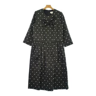 コムデギャルソンガール(COMME des GARCONS GIRL)のCOMME des GARCONS GIRL ワンピース M 黒x白(ドット) 【古着】【中古】(ひざ丈ワンピース)