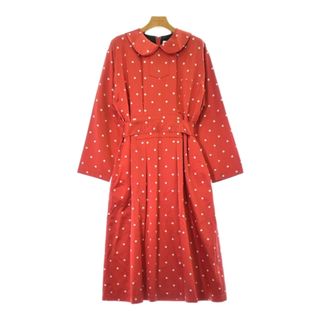 コムデギャルソンガール(COMME des GARCONS GIRL)のCOMME des GARCONS GIRL ワンピース S 赤(ドット) 【古着】【中古】(ひざ丈ワンピース)