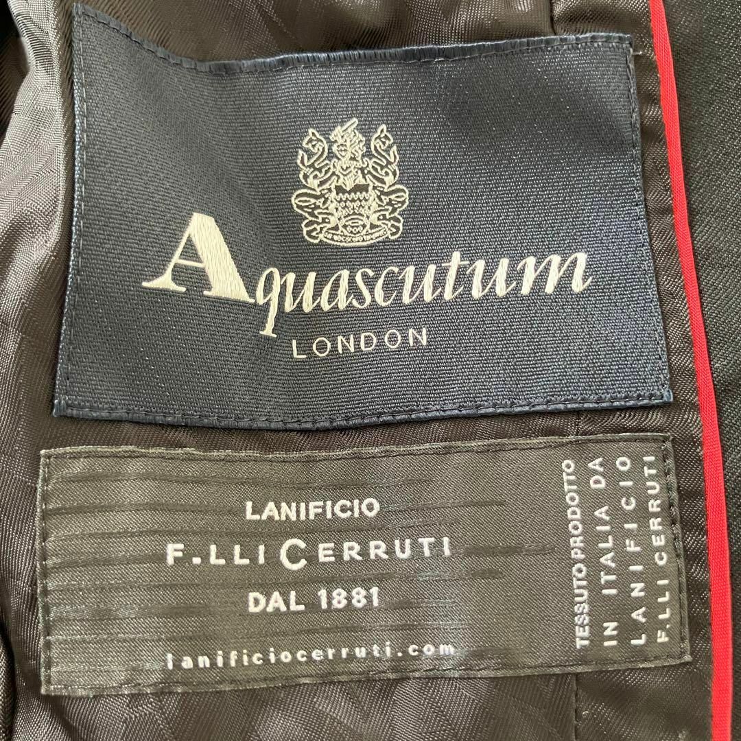AQUA SCUTUM(アクアスキュータム)の美品 Aquascutumテーラードジャケット黒ブラック8カジュアルフォーマル レディースのジャケット/アウター(テーラードジャケット)の商品写真