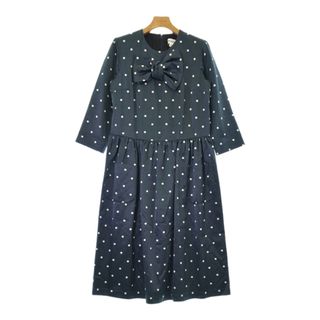 コムデギャルソンガール(COMME des GARCONS GIRL)のCOMME des GARCONS GIRL ワンピース S 紺x白(ドット) 【古着】【中古】(ひざ丈ワンピース)