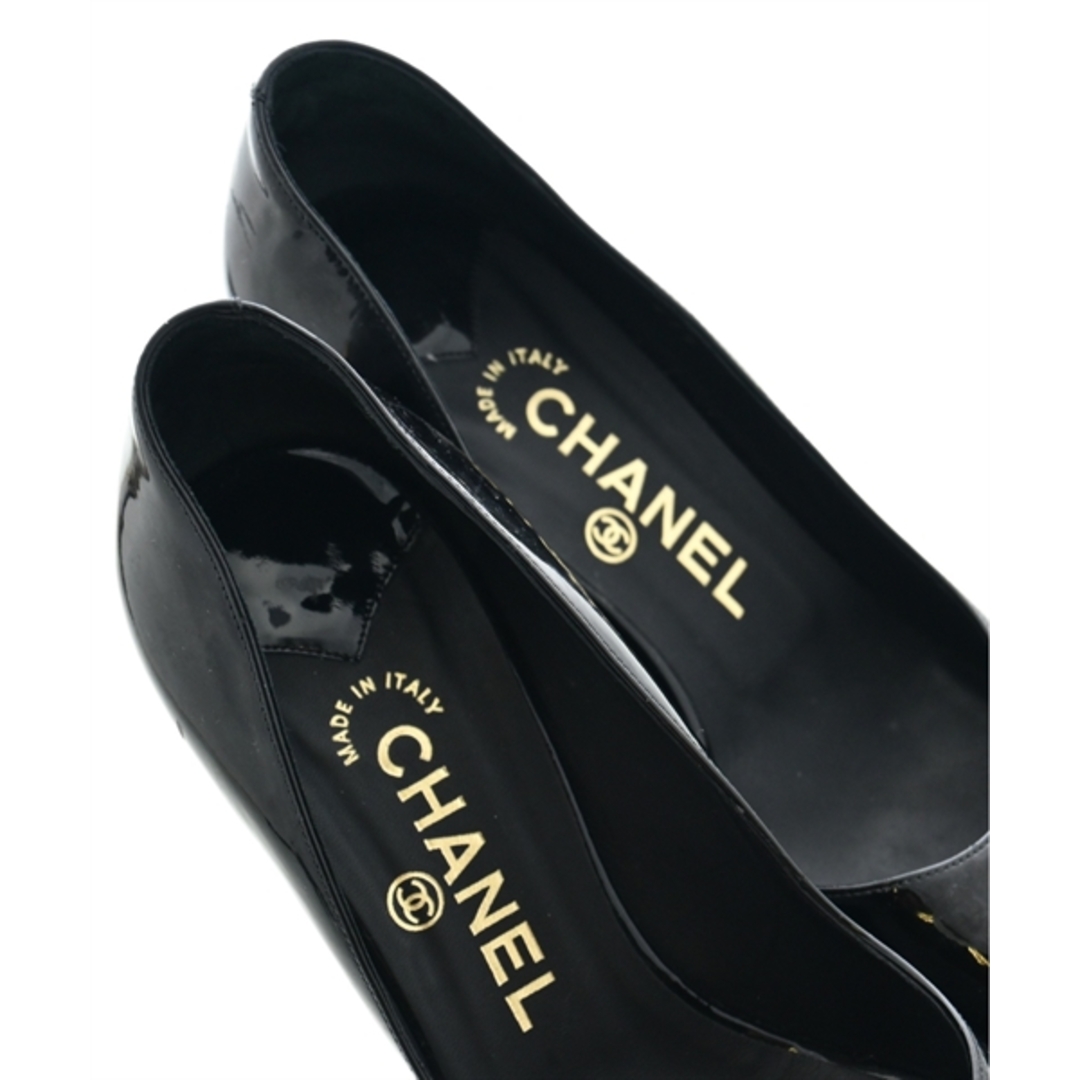 CHANEL(シャネル)のCHANEL シャネル パンプス EU38(24.5cm位) 黒 【古着】【中古】 レディースの靴/シューズ(ハイヒール/パンプス)の商品写真