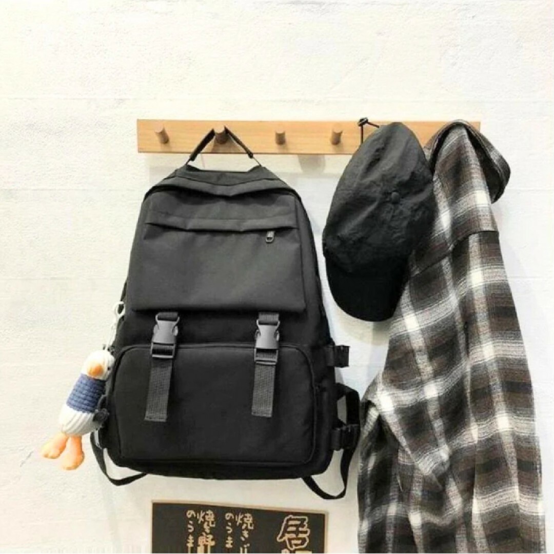 リュック　バックパック　大容量　通学　通勤　男女兼用　多機能　アウトドア　黒 レディースのバッグ(リュック/バックパック)の商品写真