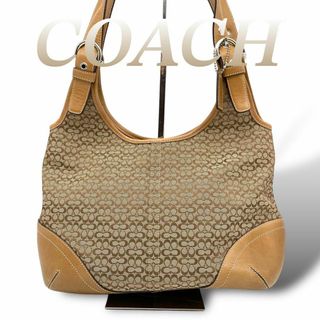 コーチ(COACH)のコーチ ハンドバッグ シグネチャー ベージュ 極美品 60428(ハンドバッグ)