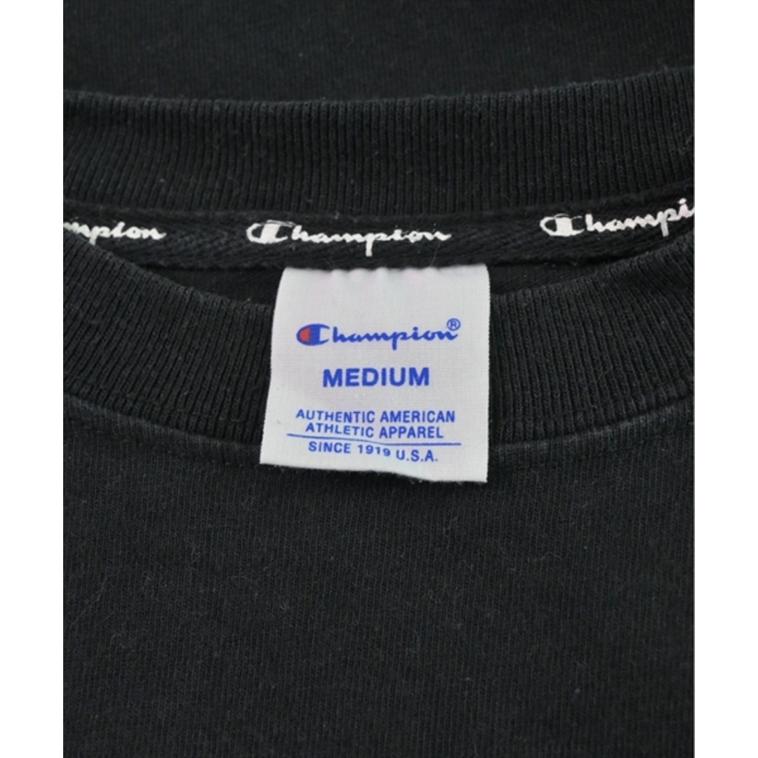 Champion(チャンピオン)のCHAMPION チャンピオン Tシャツ・カットソー M 黒 【古着】【中古】 レディースのトップス(カットソー(半袖/袖なし))の商品写真