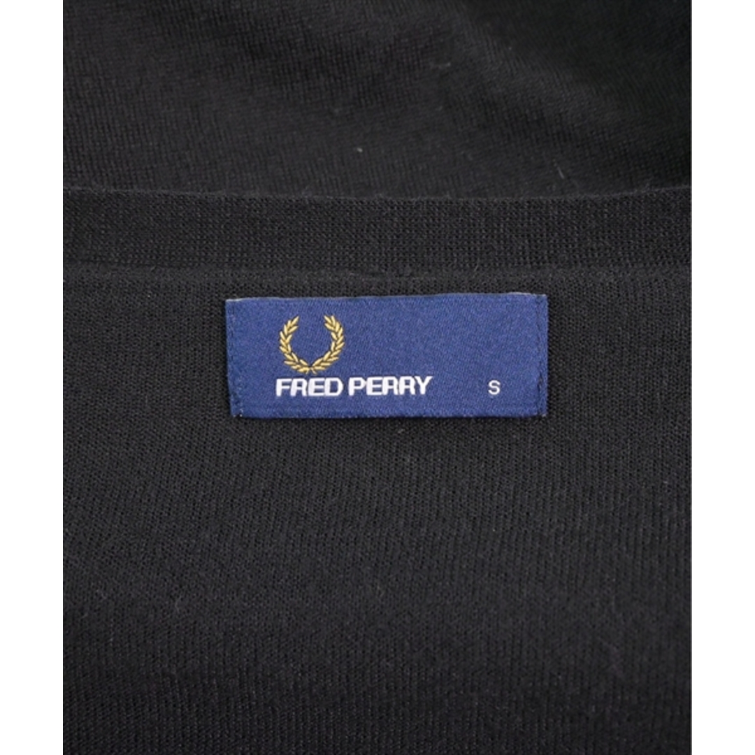 FRED PERRY(フレッドペリー)のFRED PERRY フレッドペリー カーディガン S 黒 【古着】【中古】 メンズのトップス(カーディガン)の商品写真
