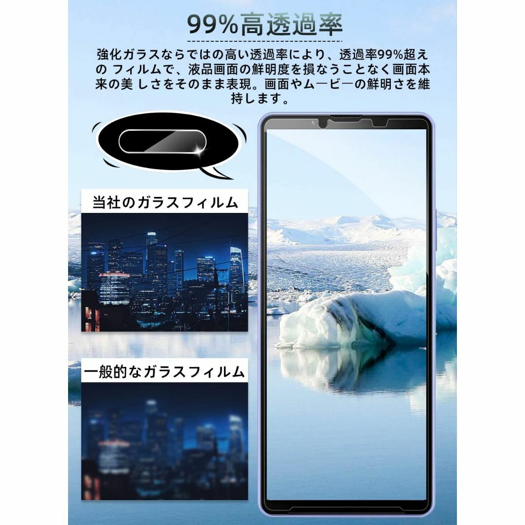 【人気商品】【2+2 枚セット】Xperia 10 V ガラスフィルム （２枚入 スマホ/家電/カメラのスマホアクセサリー(その他)の商品写真