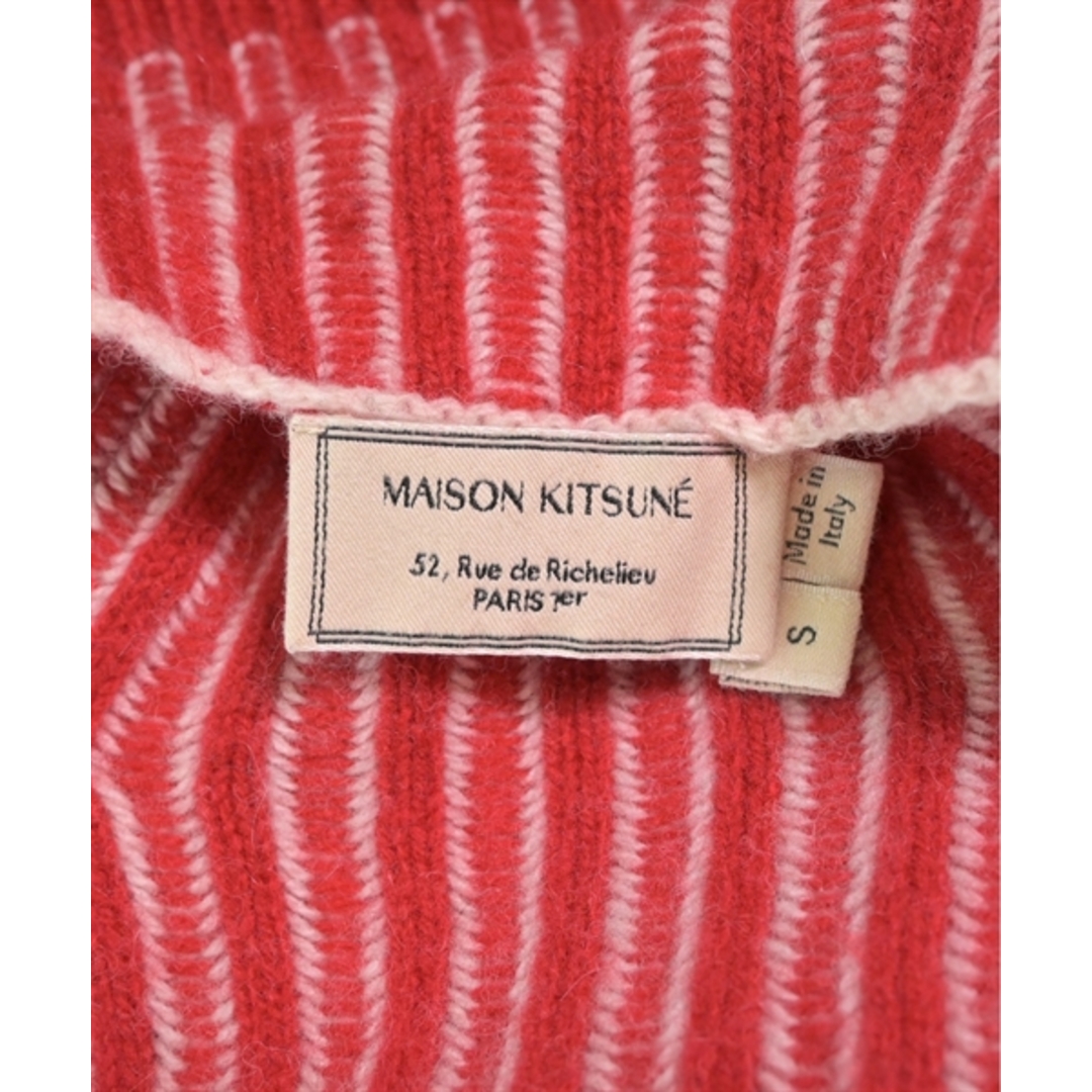 MAISON KITSUNE ニット・セーター S 赤x白(ストライプ) 【古着】【中古】 メンズのトップス(ニット/セーター)の商品写真