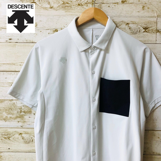 DESCENTE - DESCENTE デサントゼロスタイル ワンポイントロゴ 半袖 シャツ サイズL