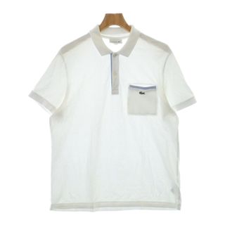 ラコステ(LACOSTE)のLACOSTE ラコステ ポロシャツ 5(XL位) 白 【古着】【中古】(ポロシャツ)