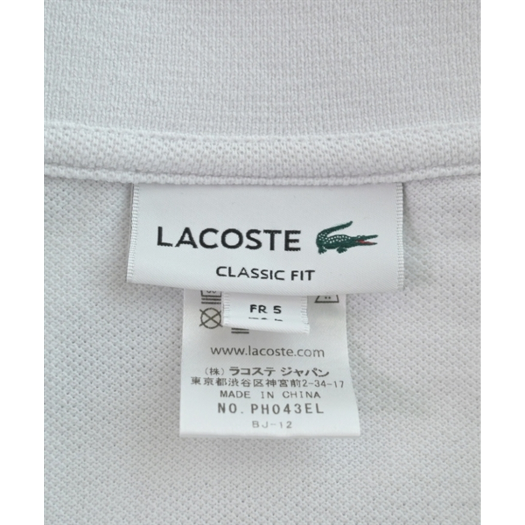 LACOSTE(ラコステ)のLACOSTE ラコステ ポロシャツ 5(XL位) 白 【古着】【中古】 メンズのトップス(ポロシャツ)の商品写真