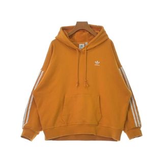 アディダス(adidas)のadidas アディダス パーカー L オレンジ 【古着】【中古】(パーカー)