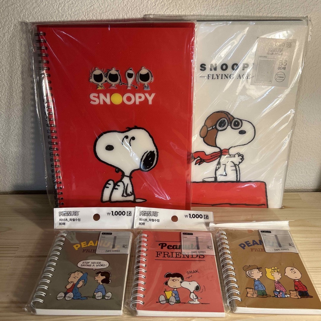 SNOOPY(スヌーピー)のスヌーピー ノート ミニノートまとめ売り 韓国輸入 インテリア/住まい/日用品の文房具(ノート/メモ帳/ふせん)の商品写真