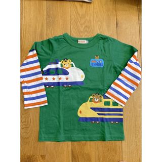 ミキハウス(mikihouse)の【美品】ミキハウス　mikiHOUSE 電車柄　長袖Tシャツ(Tシャツ/カットソー)