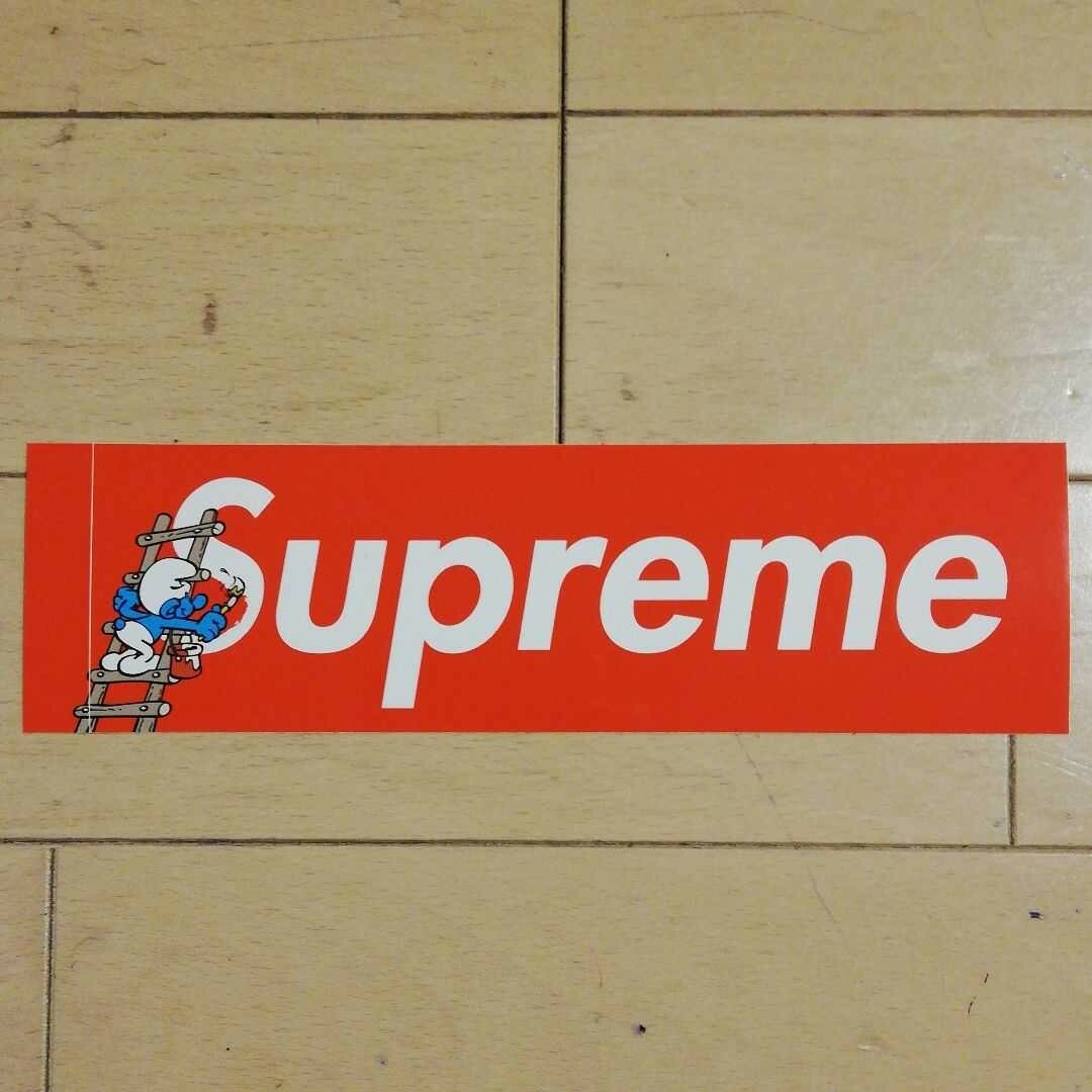 Supreme(シュプリーム)のSUPREME SMURFS BOX LOGO STICKER メンズのファッション小物(その他)の商品写真