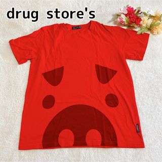 drug store's - ドラッグストアーズ ブタロゴ 赤 レッド Tシャツ 大きいサイズ サイズ4