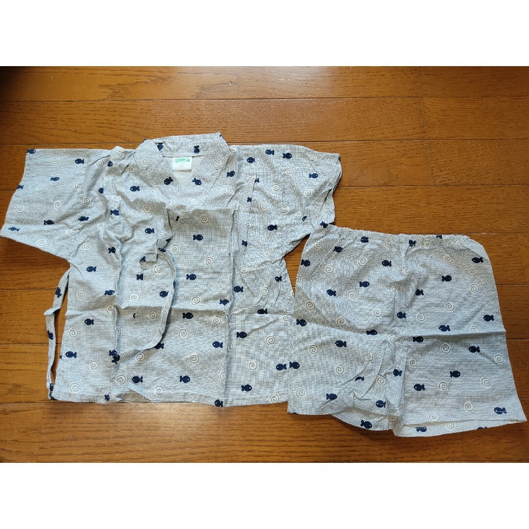 【未使用】甚平 95 男の子 女の子 キッズ/ベビー/マタニティのキッズ服男の子用(90cm~)(甚平/浴衣)の商品写真