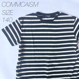 COMME CA ISM - kids コムサイズム 半袖 ボーダーTシャツワンピース