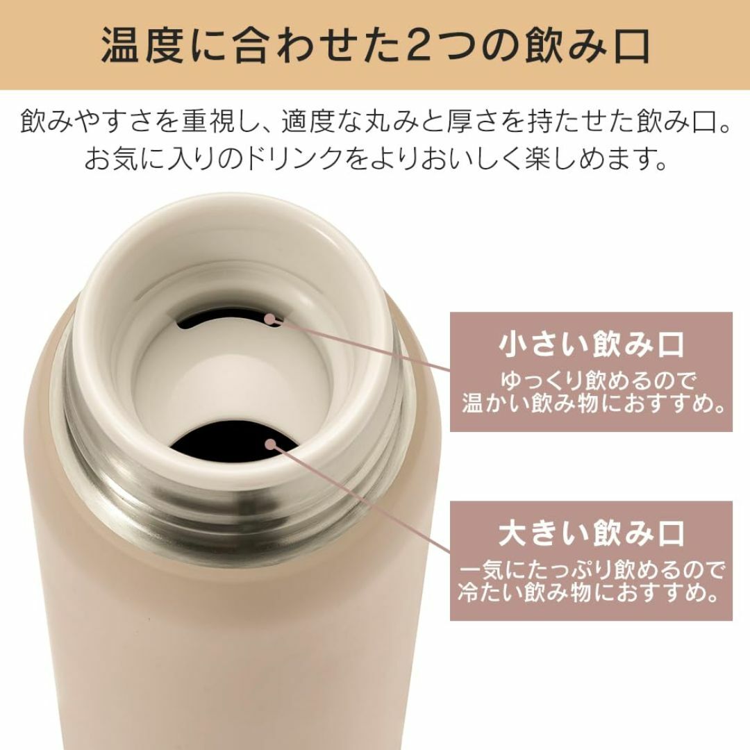 【色: グレー】アイリスオーヤマ 水筒 スクリュー マグボトル 500ml グレ インテリア/住まい/日用品のキッチン/食器(弁当用品)の商品写真