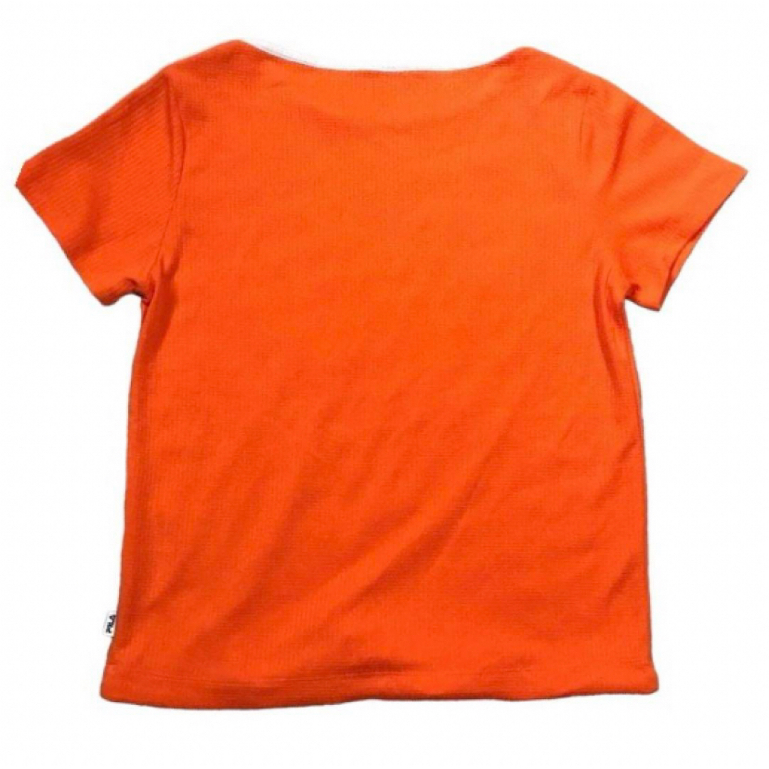 FILA(フィラ)のFILA  オレンジ　スポーツ　Tシャツ　Mサイズ　美品 レディースのトップス(Tシャツ(半袖/袖なし))の商品写真