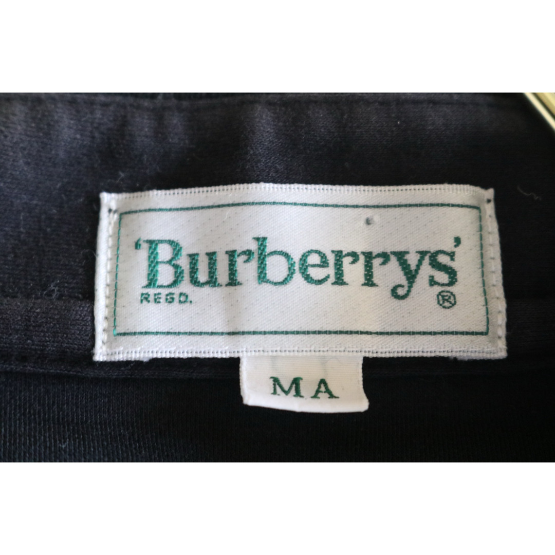 BURBERRY(バーバリー)の【BURBERRY】美品　厚手ポロシャツ　ポケット　ロゴ刺繍　黒　L相当★ メンズのトップス(ポロシャツ)の商品写真