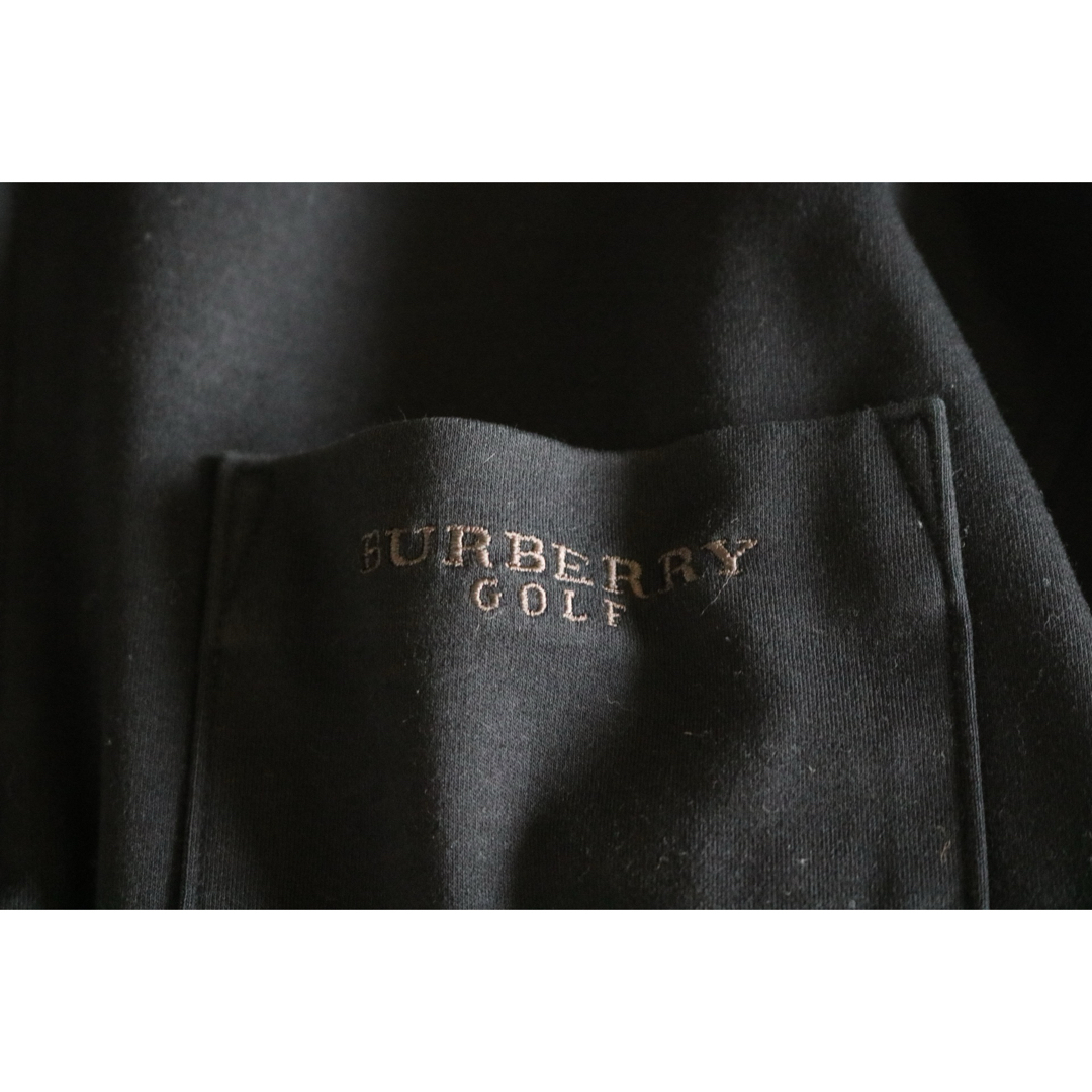 BURBERRY(バーバリー)の【BURBERRY】美品　厚手ポロシャツ　ポケット　ロゴ刺繍　黒　L相当★ メンズのトップス(ポロシャツ)の商品写真