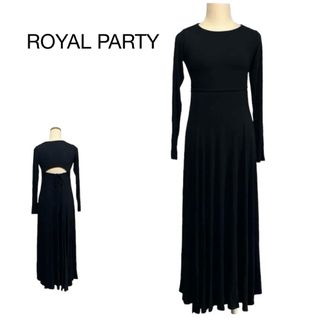 ロイヤルパーティー(ROYAL PARTY)のROYAL PARTY ワンピース　ブラック　背中あき　フリーサイズ(ロングワンピース/マキシワンピース)