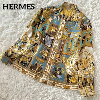 HERMES マルジェラ期 LE TAROT 総柄 ブラウス シャツ 40