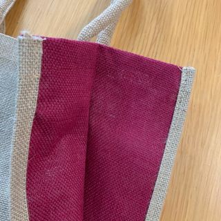 MUJI (無印良品) - ジュートマイバッグ　Ａ４　色付き②　バーガンディ　店舗限定