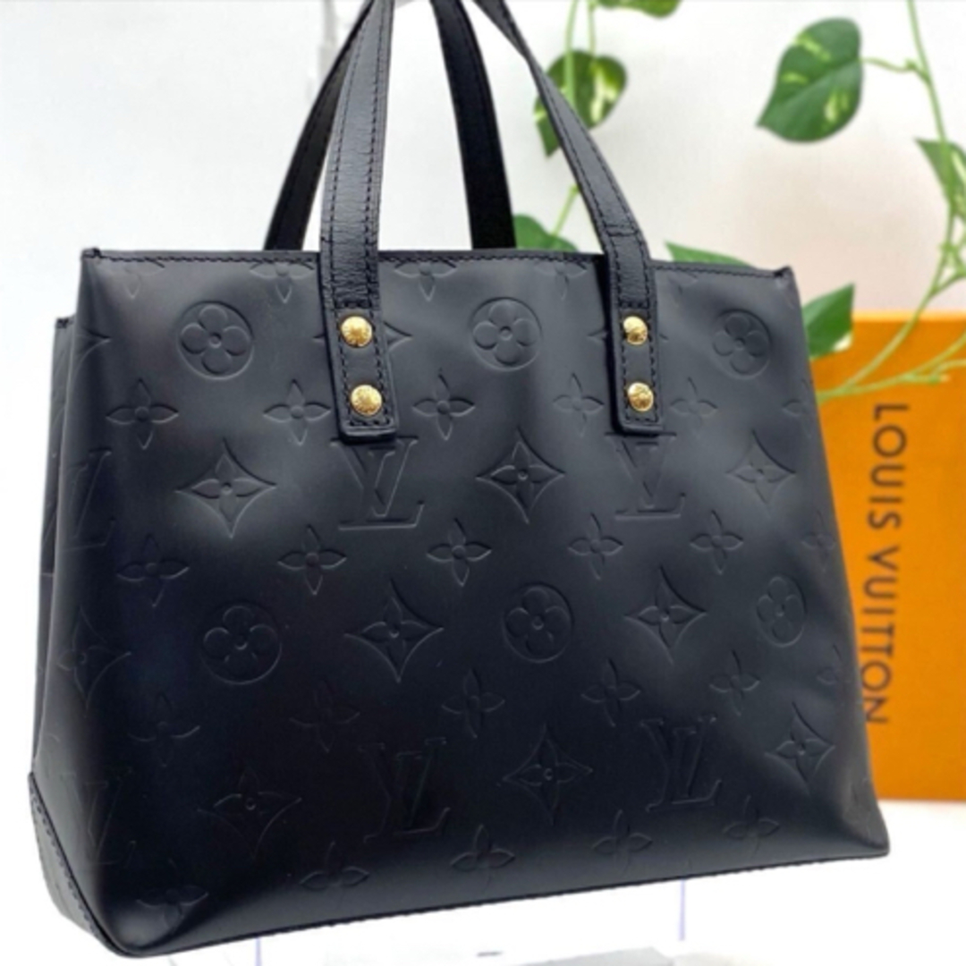 LOUIS VUITTON(ルイヴィトン)の美品 ルイ ヴィトン ヴェルニ リードPM マットブラック ヌメ革  レディースのバッグ(ハンドバッグ)の商品写真