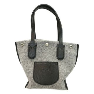 ロンシャン(LONGCHAMP)の美品 ロンシャン LONGCHAMP フェルトミニハンドバッグ レディース(ハンドバッグ)