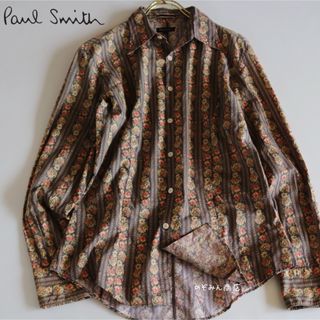 ポールスミス(Paul Smith)の【PAUL SMITH】総柄　長袖シャツ　花柄　日本製　M★(シャツ)