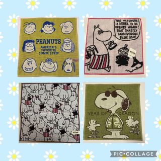 スヌーピー(SNOOPY)のSNOOPY ムーミン　おまとめ　ガーゼ　タオルハンカチ　ハンドタオル(ハンカチ)