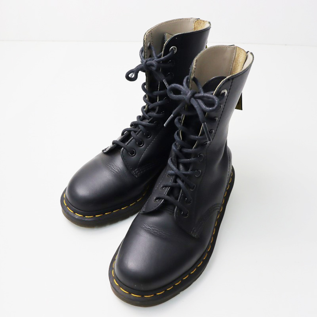 Y's(ワイズ)のコラボ 定価5.7万 ワイズ × ドクターマーチン Y's × Dr.Martens 10EYE BOOT ジップ 10ホールブーツ 6/ブラック 23cm【2400013845267】 レディースの靴/シューズ(ブーツ)の商品写真