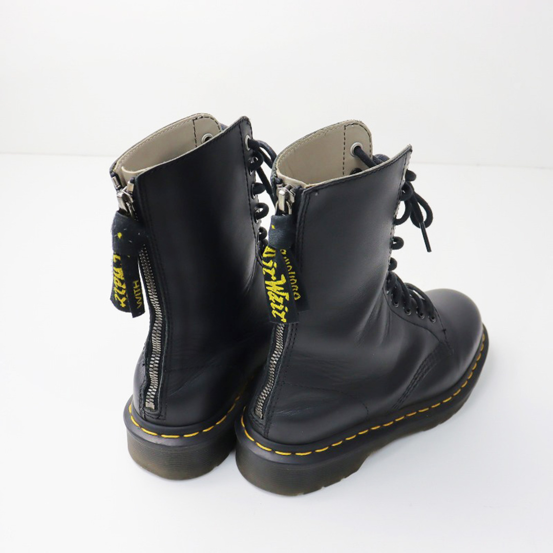 Y's(ワイズ)のコラボ 定価5.7万 ワイズ × ドクターマーチン Y's × Dr.Martens 10EYE BOOT ジップ 10ホールブーツ 6/ブラック 23cm【2400013845267】 レディースの靴/シューズ(ブーツ)の商品写真