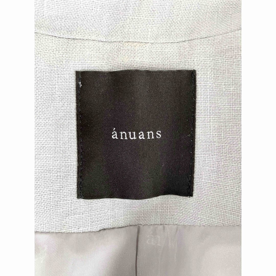 ánuans(アニュアンス)のanuans リネンダブルジャケット　麻 レディースのジャケット/アウター(テーラードジャケット)の商品写真