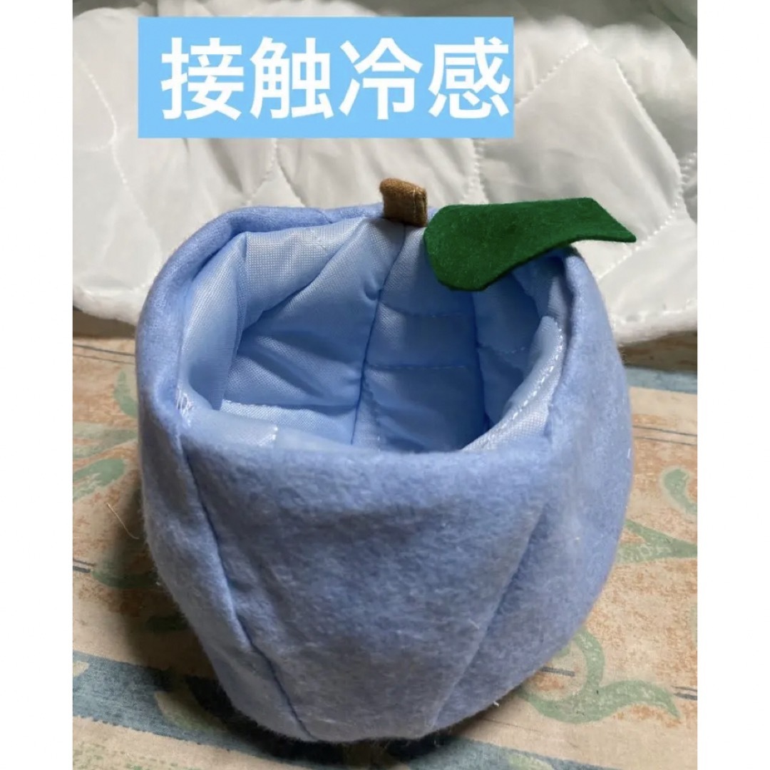 モモンガ　果物ポーチ　青色　夏用　接触冷感使用 その他のペット用品(小動物)の商品写真