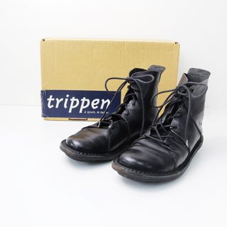 トリッペン(trippen)のトリッペン trippen ノマド NOMAD-WAW レザー ショートブーツ 36/ブラック シューズ 皮革 レースアップ 靴 くつ クツ【2400013840552】(ブーツ)