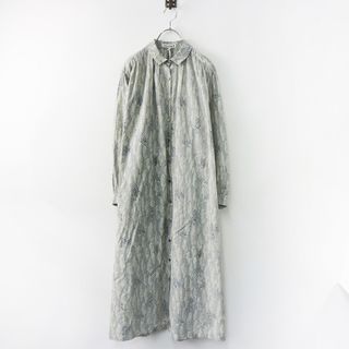 ミナペルホネン(mina perhonen)の未使用 23-24AW ミナペルホネン mina perhonen aba3022 lumiukko ルミッコ Shirt Dress シャツドレス 40/グレー シルク【2400013842228】(その他)