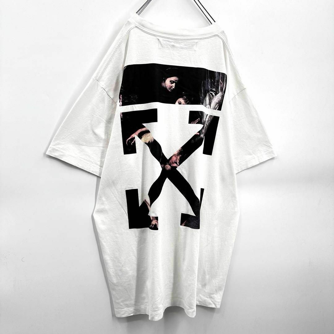 OFF-WHITE(オフホワイト)の【入手困難!!】OFF-WHITE カラヴァッジョ クロスアローTシャツ 人気 メンズのトップス(Tシャツ/カットソー(半袖/袖なし))の商品写真