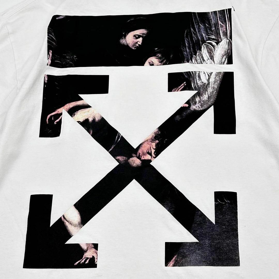 OFF-WHITE(オフホワイト)の【入手困難!!】OFF-WHITE カラヴァッジョ クロスアローTシャツ 人気 メンズのトップス(Tシャツ/カットソー(半袖/袖なし))の商品写真