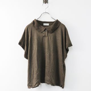 MARGARET HOWELL - 美品 2023SS マーガレットハウエル MARGARET HOWELL LINEN JERSEY POLO リネンジャージーポロシャツ 2/カーキ【2400013830140】