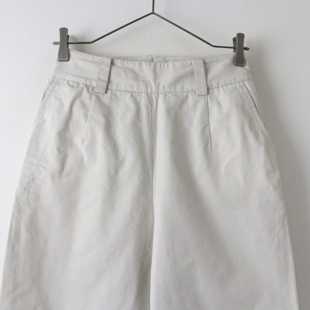 MARGARET HOWELL(マーガレットハウエル)の2023SS マーガレットハウエル MARGARET HOWELL ORGANIC COTTON OXFORD コットン トラウザーズパンツ 0/アイボリー【2400013844499】 レディースのパンツ(カジュアルパンツ)の商品写真