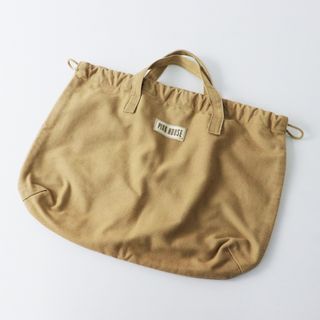 ピンクハウス(PINK HOUSE)のピンクハウス PINK HOUSE コットンキャンバス 巾着 トートバッグ /ベージュ TOTEBAG カバン かばん【2400013821568】(トートバッグ)