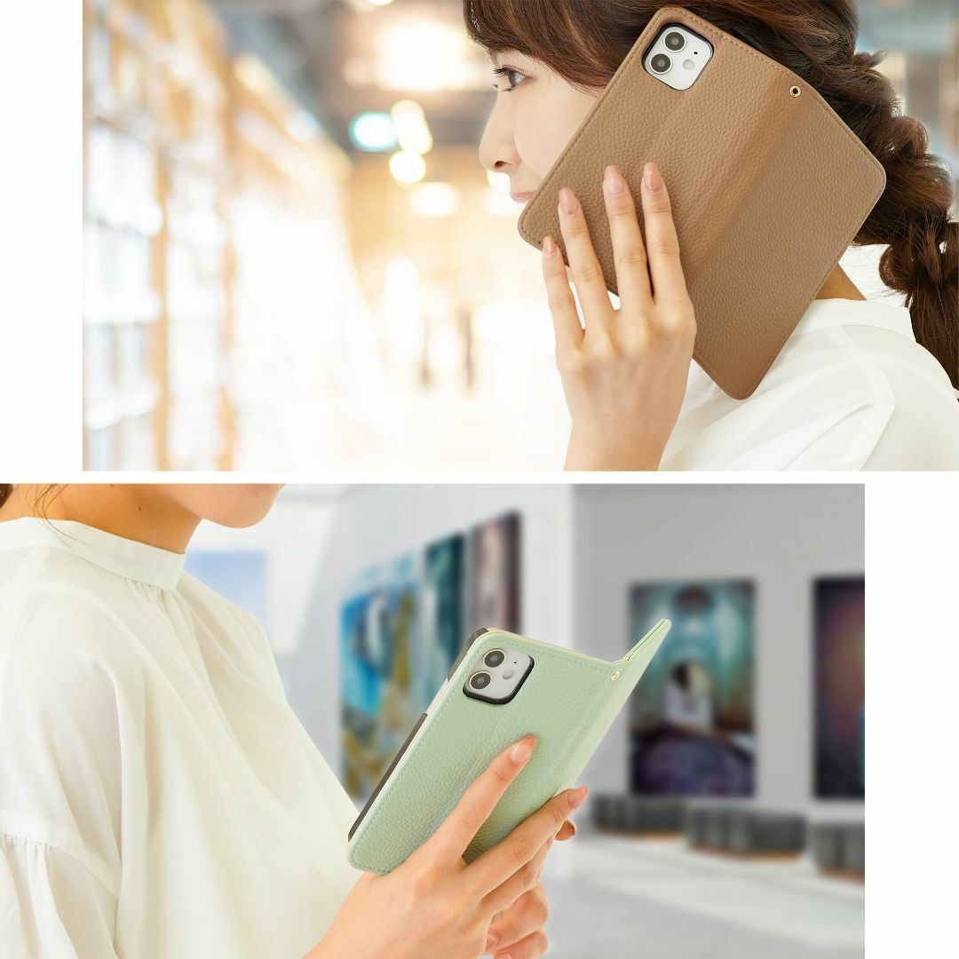【色: マスタード】MINTY iPhone12 mini ケース 手帳型 ベル スマホ/家電/カメラのスマホアクセサリー(その他)の商品写真