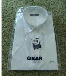 【新品未使用】GEAR ボタンダウンYシャツ 半袖 洋服の青山 41(シャツ)