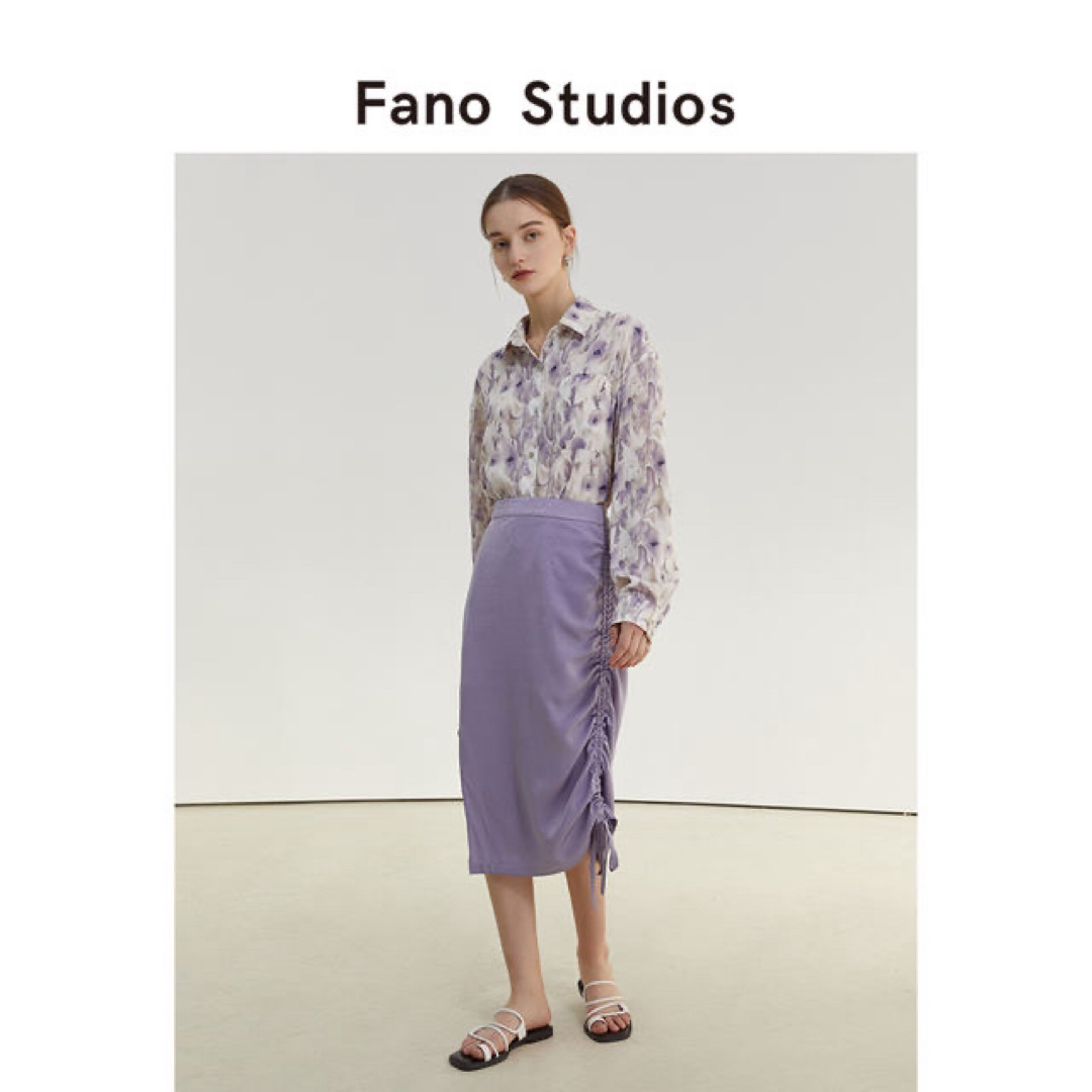 【中古】Fano Studios シャツ　と　スリットスカート　2点セット レディースのトップス(シャツ/ブラウス(長袖/七分))の商品写真
